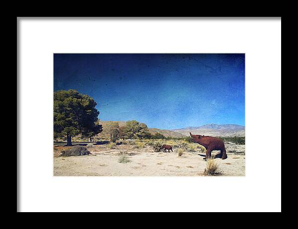 Metal Sculpture Framed Print featuring the photograph Roaming by Laurie Search