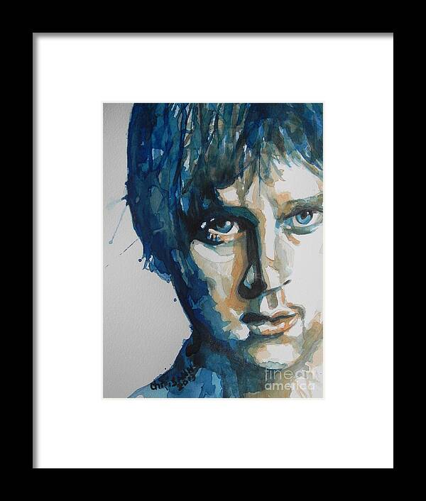 Watercolor Painting Framed Print featuring the painting Rob Thomas Matchbox Twenty by Chrisann Ellis