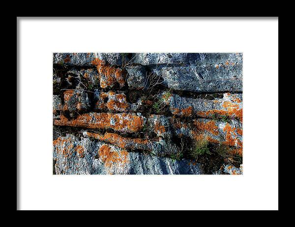 The Colors Of Franklin Island Framed Print featuring the photograph Rock Formatiom V by Patrick Boening