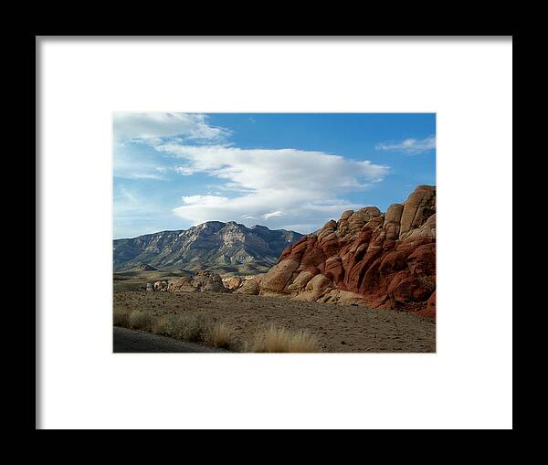 Red Rock Canyon Framed Print featuring the photograph Rock Layers by Katie Beougher
