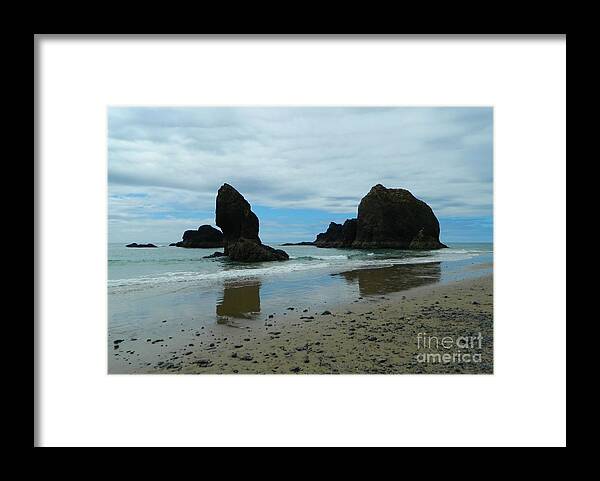 Rocks Framed Print featuring the photograph Rock Reflections by Gallery Of Hope 