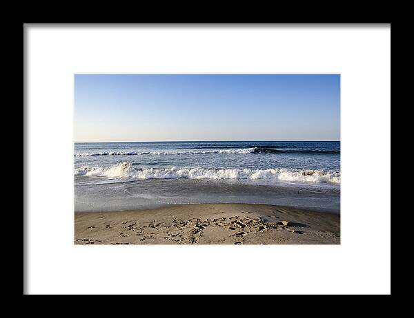 Rockaway Beach Framed Print featuring the photograph Rockaway Beach Morning Shoreline by Maureen E Ritter