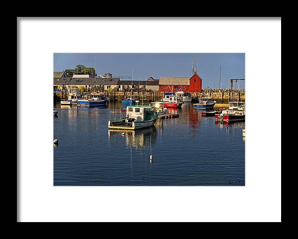 Atlantic Ocean Framed Print featuring the photograph Rockport Harbor No.1 by Mark Myhaver