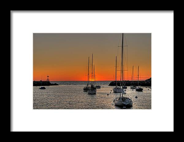 Rockport Framed Print featuring the photograph Rockport Harbor Sunrise by Liz Mackney
