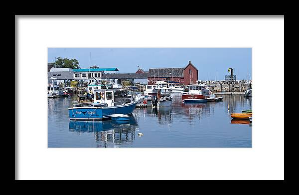 Rockport Framed Print featuring the photograph Rockport Inner Harbor by Peggie Strachan