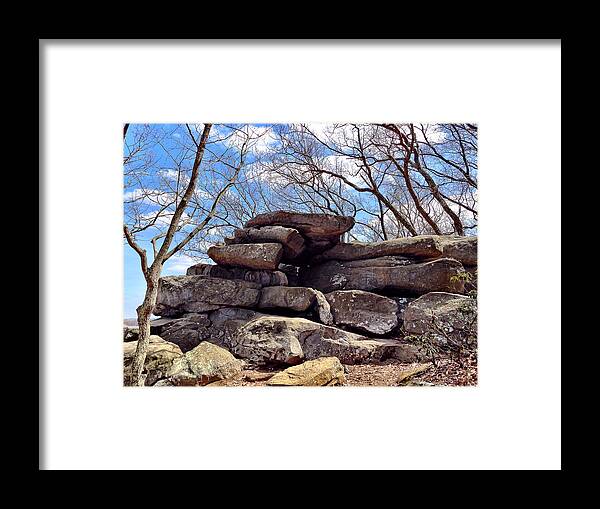 Rocks Framed Print featuring the photograph Rocks State Park by Chris Montcalmo