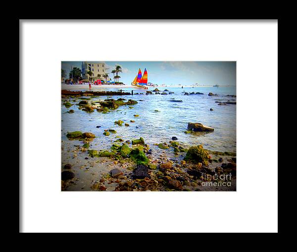  Siesta Key Framed Print featuring the photograph Rocky Cove Siesta Beach by Lou Ann Bagnall