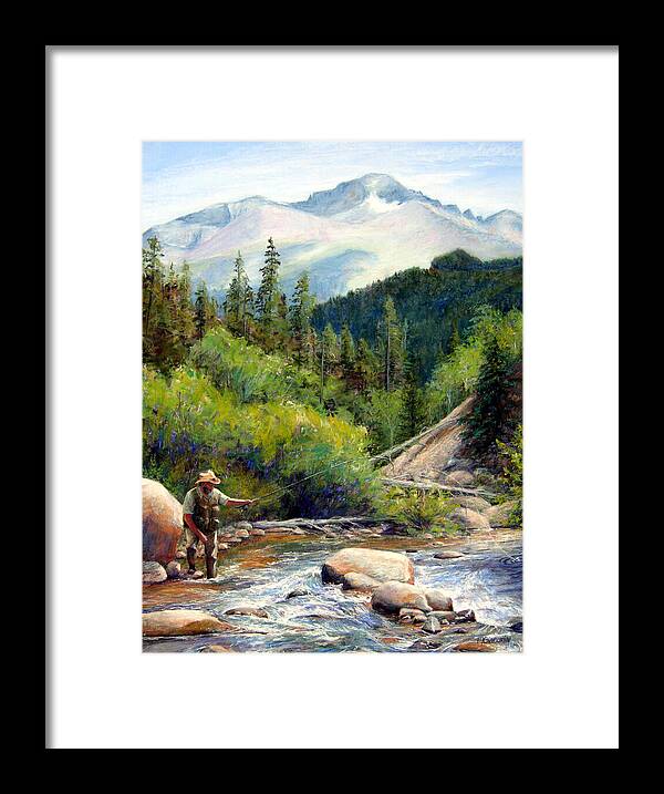 Colorado Framed Print featuring the painting Rocky Mountain High by Mary Giacomini
