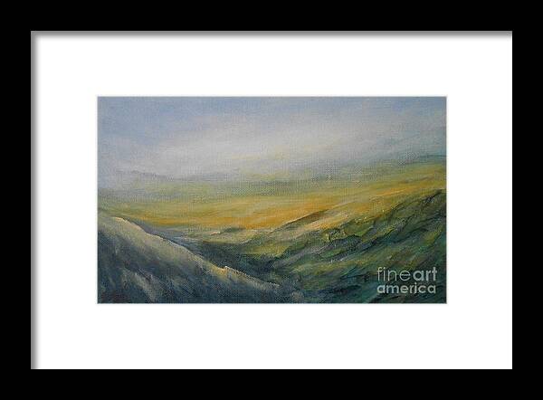 Landscape Framed Print featuring the painting Rise Above by Jane See