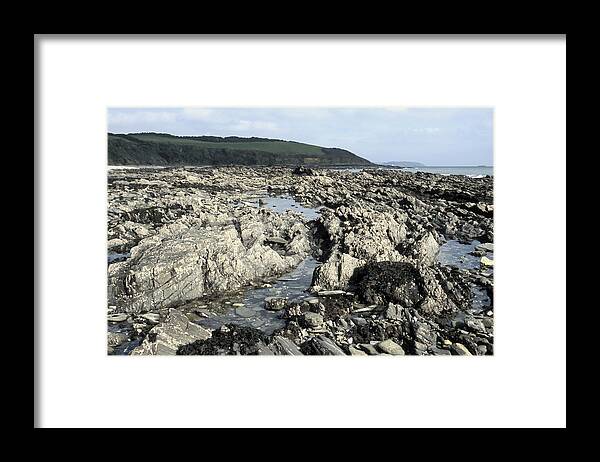 Coastline Framed Print featuring the photograph Rocky Shore, Cornwall by Carleton Ray