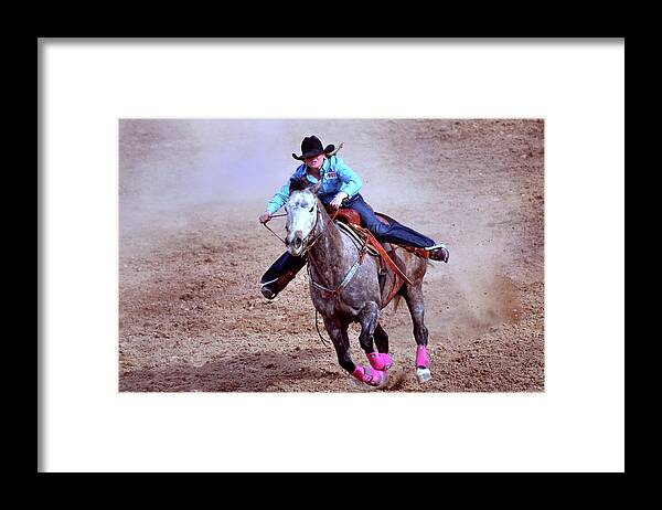 Cowgirl Framed Print featuring the photograph Rodeo Cowgirl by Barbara Manis