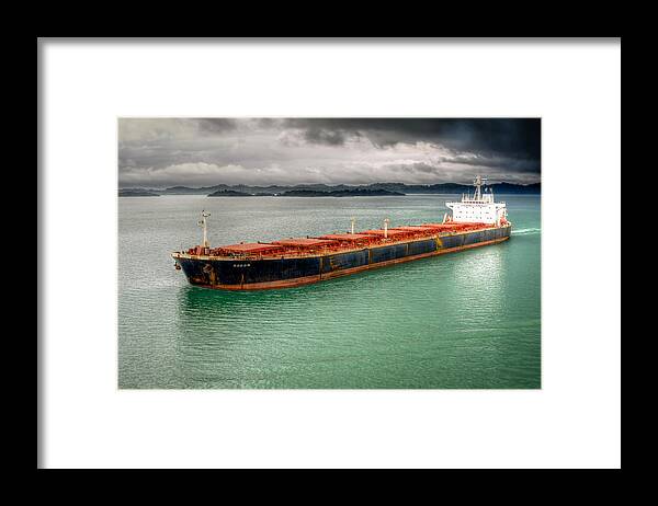 Business Framed Print featuring the photograph Rodon in the Panama Canal by John Trax