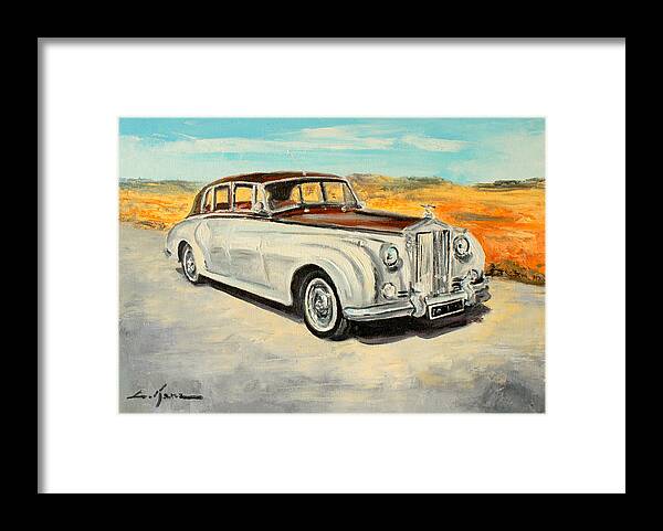 Rolls Royce Framed Print featuring the painting Rolls Royce Silver Cloud by Luke Karcz