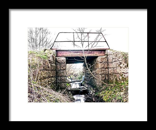 Bridge Framed Print featuring the photograph Old stone and stell bridge by Mike Santis