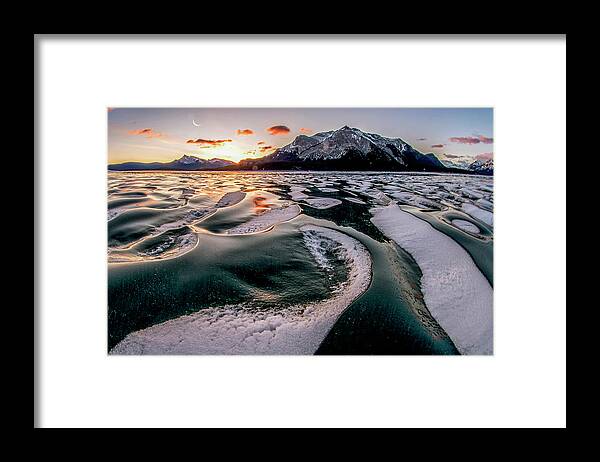 Landscape Framed Print featuring the photograph Romance On Ice by Charles Lai
