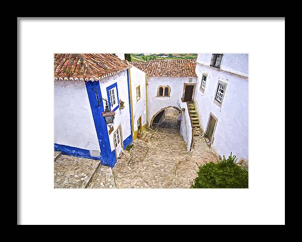 Obidos Framed Print featuring the painting Romantic Obidos by David Letts