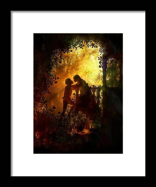 Romeo And Juliet Framed Print featuring the digital art Romeo and Juliet - the love story by Lilia D