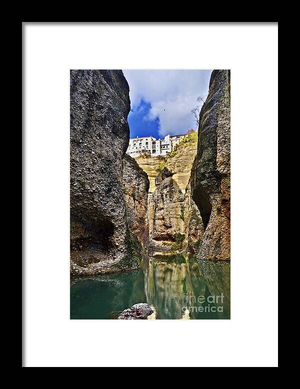 Andalucia Framed Print featuring the photograph Ronda - Andaluzia - Spain - Canyon behind the House of the Moorish King by Carlos Alkmin