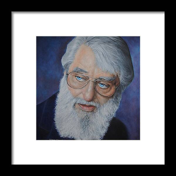 Portrait Framed Print featuring the painting Ronnie Drew The Dubliners by David Dunne