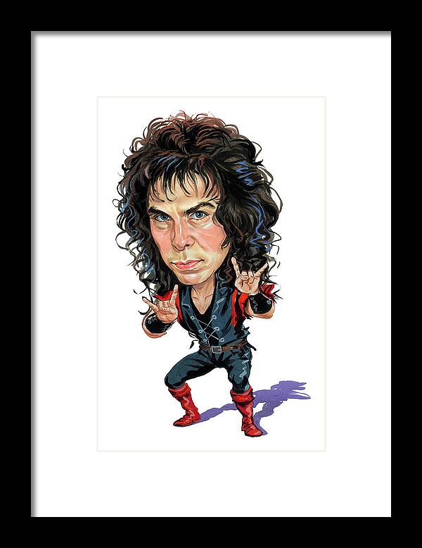 Ronnie James Dio Framed Print featuring the painting Ronnie James Dio by Art 
