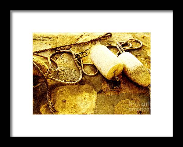 North America Framed Print featuring the photograph Ropes and Buoys by Sabine Jacobs