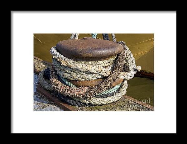 Aged Framed Print featuring the photograph Ropes by Patricia Hofmeester