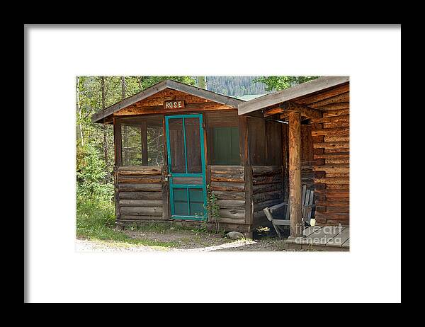 Cabin Framed Print featuring the photograph Rose Cabin at the Holzwarth Historic Site by Fred Stearns