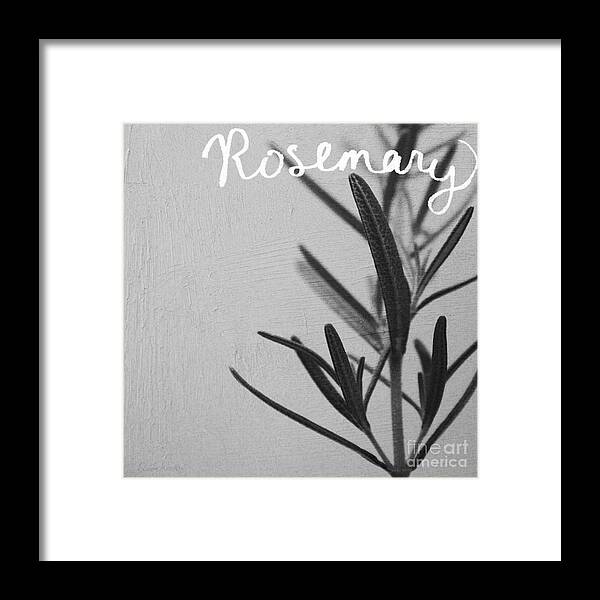 Rosemary Framed Print featuring the mixed media Rosemary by Linda Woods