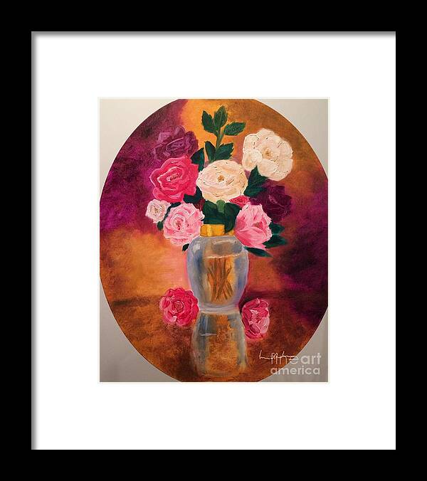Roses Framed Print featuring the painting Roses 2 by Brindha Naveen