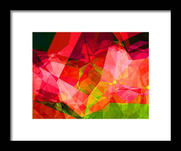 Abstract Framed Print featuring the digital art Roses by Wendy J St Christopher