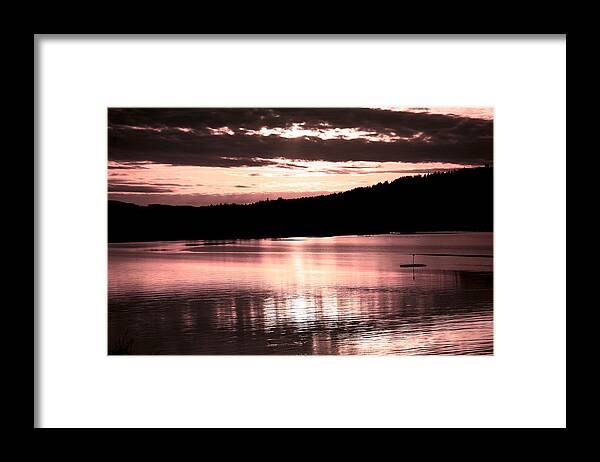 Sunset Photography Framed Print featuring the photograph Rosy Sunset by Bonnie Bruno
