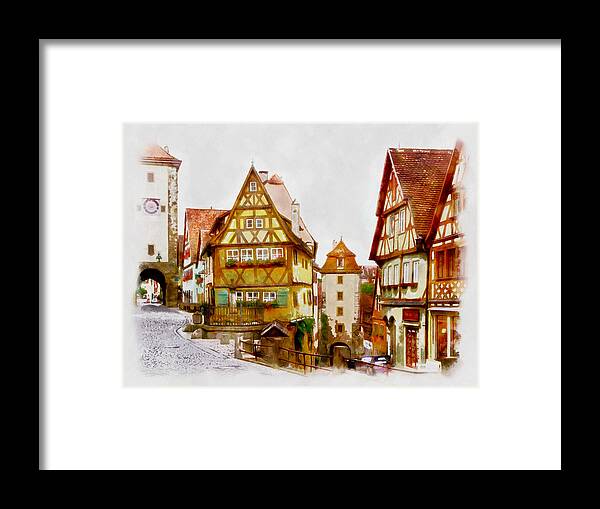 Mediaeval Framed Print featuring the photograph Rothenburg by Jenny Setchell