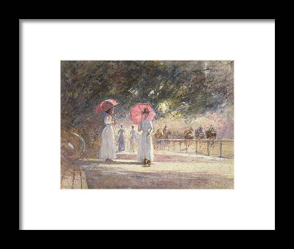 Garden Framed Print featuring the painting Rotten Row by Harry Fidler