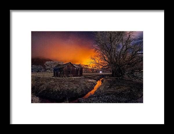 Fire Framed Print featuring the photograph Round Fire #2 by Cat Connor