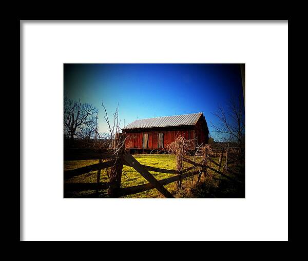 Virginia Framed Print featuring the photograph Route 50 Barn by Joyce Kimble Smith