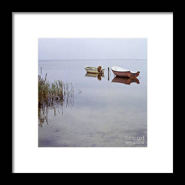 Heiko Framed Print featuring the photograph Rowboats on Nonnensee by Heiko Koehrer-Wagner