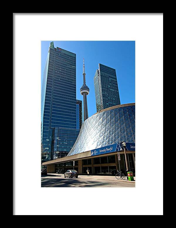 Toronto Framed Print featuring the photograph Roy Thomson Hall and CN Tower by Paul Fell