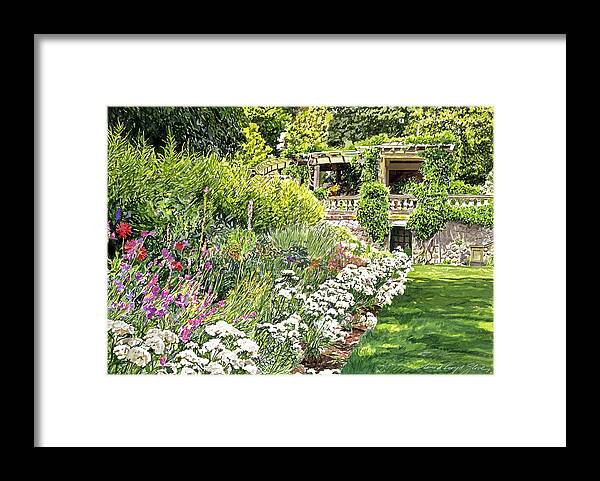 Gardens Framed Print featuring the painting Royal Hatley Gardens by David Lloyd Glover