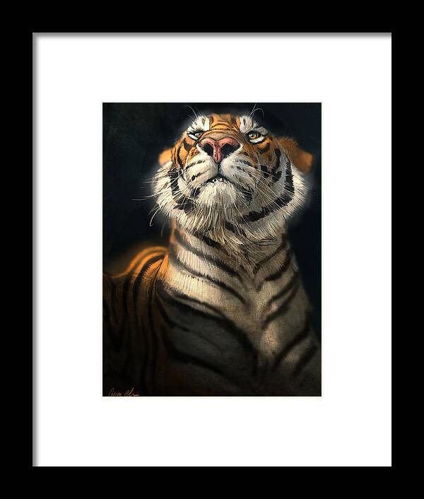 Tiger Framed Print featuring the digital art Royalty by Aaron Blaise