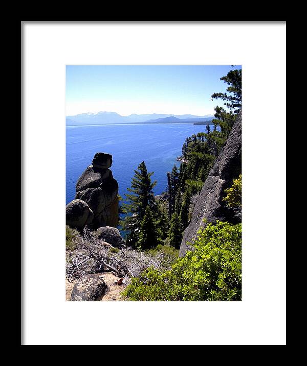 Lake Tahoe Framed Print featuring the photograph Rubican Trail View Of Lake Tahoe by Frank Wilson