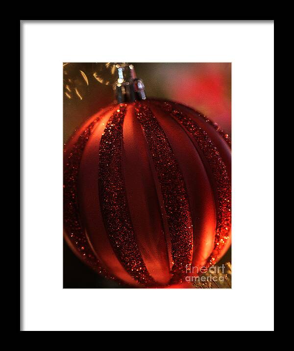 Christmas Framed Print featuring the photograph Ruby Red Christmas by Linda Shafer