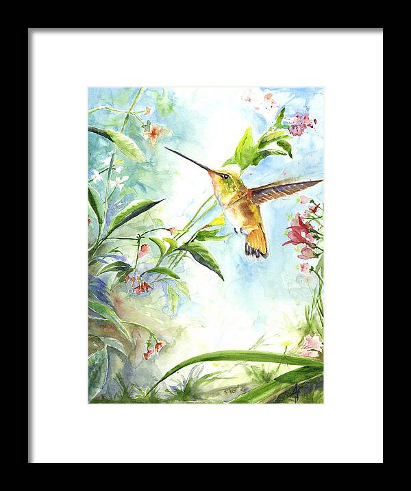 Bird Framed Print featuring the painting Rufus Paradise by Arthur Fix