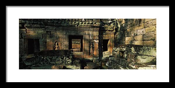 Photography Framed Print featuring the photograph Ruins Of A Temple, Preah Khan, Angkor by Panoramic Images
