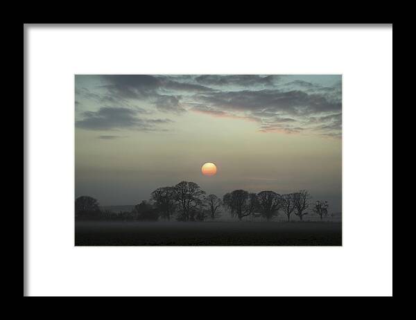 Sunset Framed Print featuring the photograph Rural autumn sunset by Gary Eason