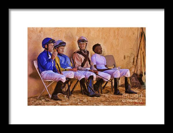Russell Baze Framed Print featuring the photograph Russell Baze William Antongeo Dennis Carrrgi by Blake Richards