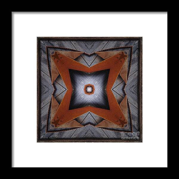 Kaleidoscope Framed Print featuring the photograph Rust Iron and Wood by Barbara R MacPhail