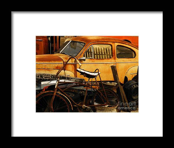 Auto Junkyard Framed Print featuring the photograph Rust Race by Joe Pratt