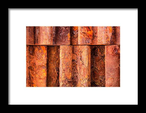 Closeup Framed Print featuring the photograph Rusted Gears by Jim Hughes