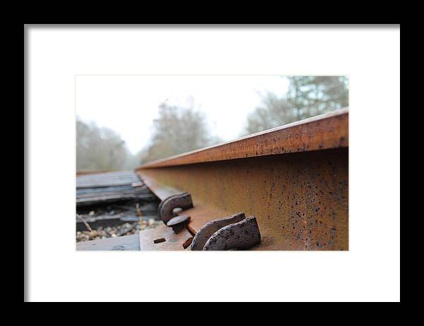 Old Track Framed Print featuring the photograph Rusted Track by Jessica Brown