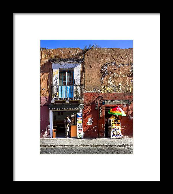 Puebla Framed Print featuring the photograph Rustic Dining in Puebla Mexico by Mark Tisdale